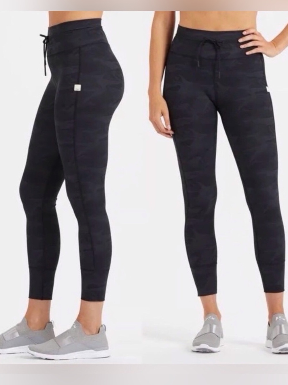 LIKE NEW Vuori High-Rise Black gray Camo Pants